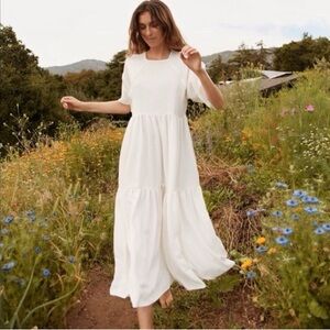 Christy Dawn Elegant White Maxi Dress